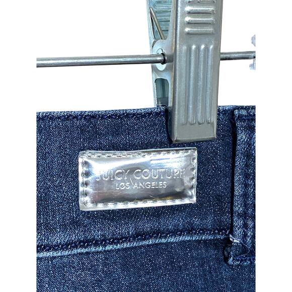 Juicy Couture Jeans Stretch Studded Rhinestones Distressed Ripped Womens 6 - Picture 7 of 9